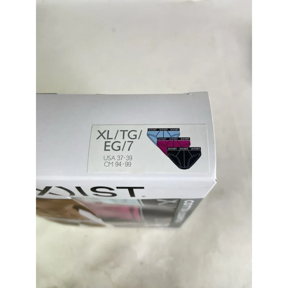 2xist Essential Cotton 3 Pack No Show Low Rise Briefs Underwear Mens Size XL